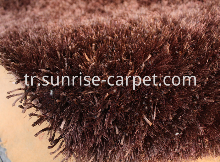 Polyester Mixed Shaggy Rug Brown Color